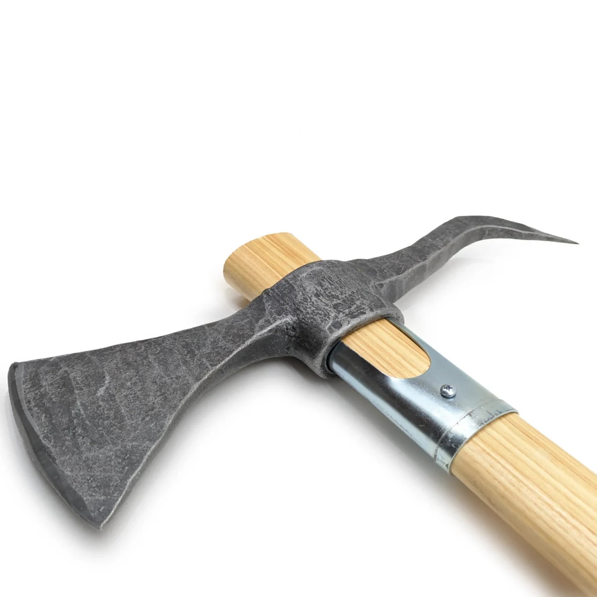 Ascia da taglio in legno zaffiro con manico in frassino verniciato (90 cm) e protezione del manico in metallo