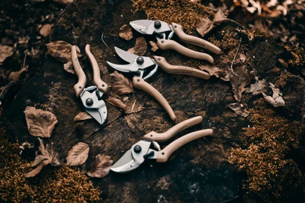 Cesoie da giardino con manici in legno leone